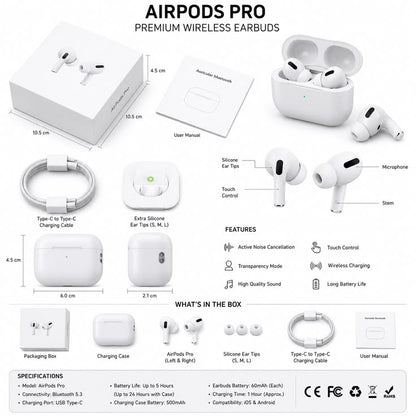 Apple AirPods Pro (2nd Generation) Wireless Ear Buds with USB-C Charging