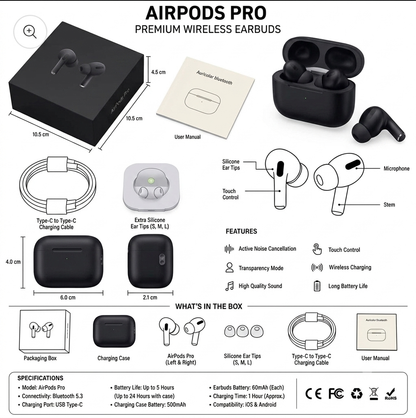 Buds Pro 2 (2nd Generation) Wireless EarBuds (Black Edition) With Type-C Charging